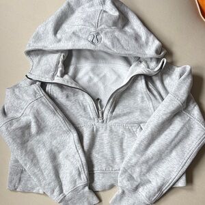 lululemon athletica Women’s Heather Gray Half-Zip Hoodie